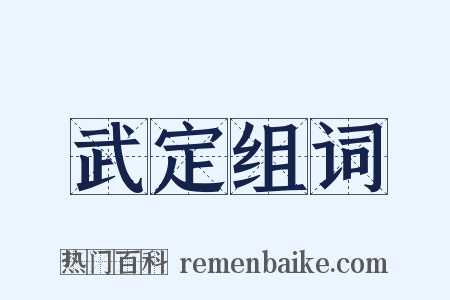 武定组词是什么意思的图片